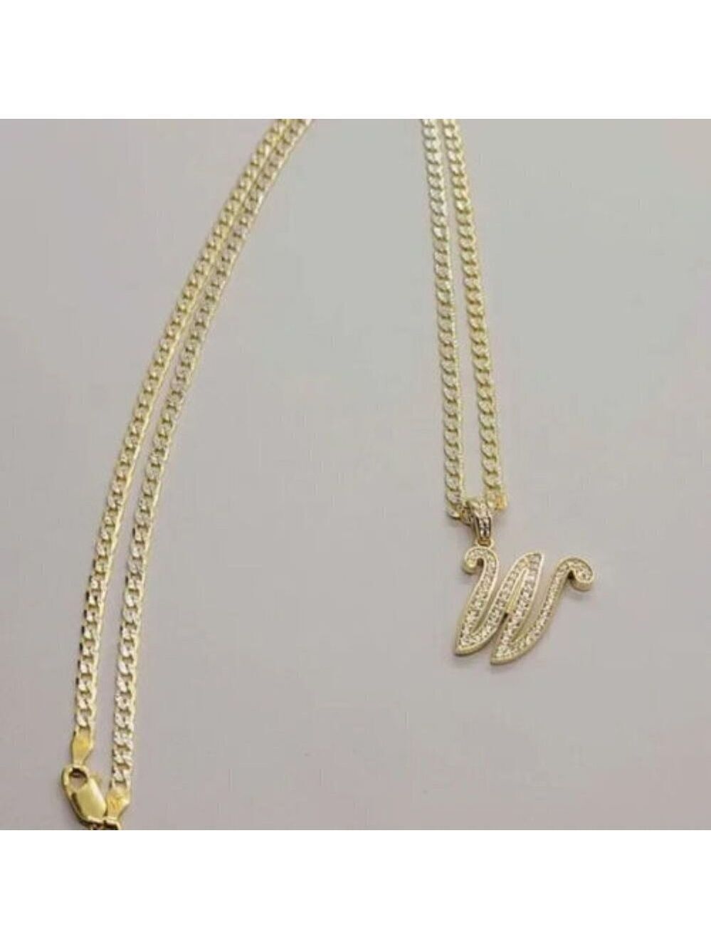 Brand New Sterling Silver 925 Letter W Necklace